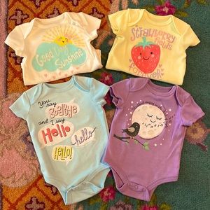 Lyrics by Lennon & McCartney set of 4 onesies